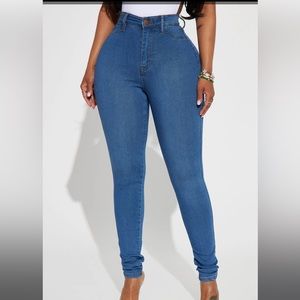 High waist skinny jeans